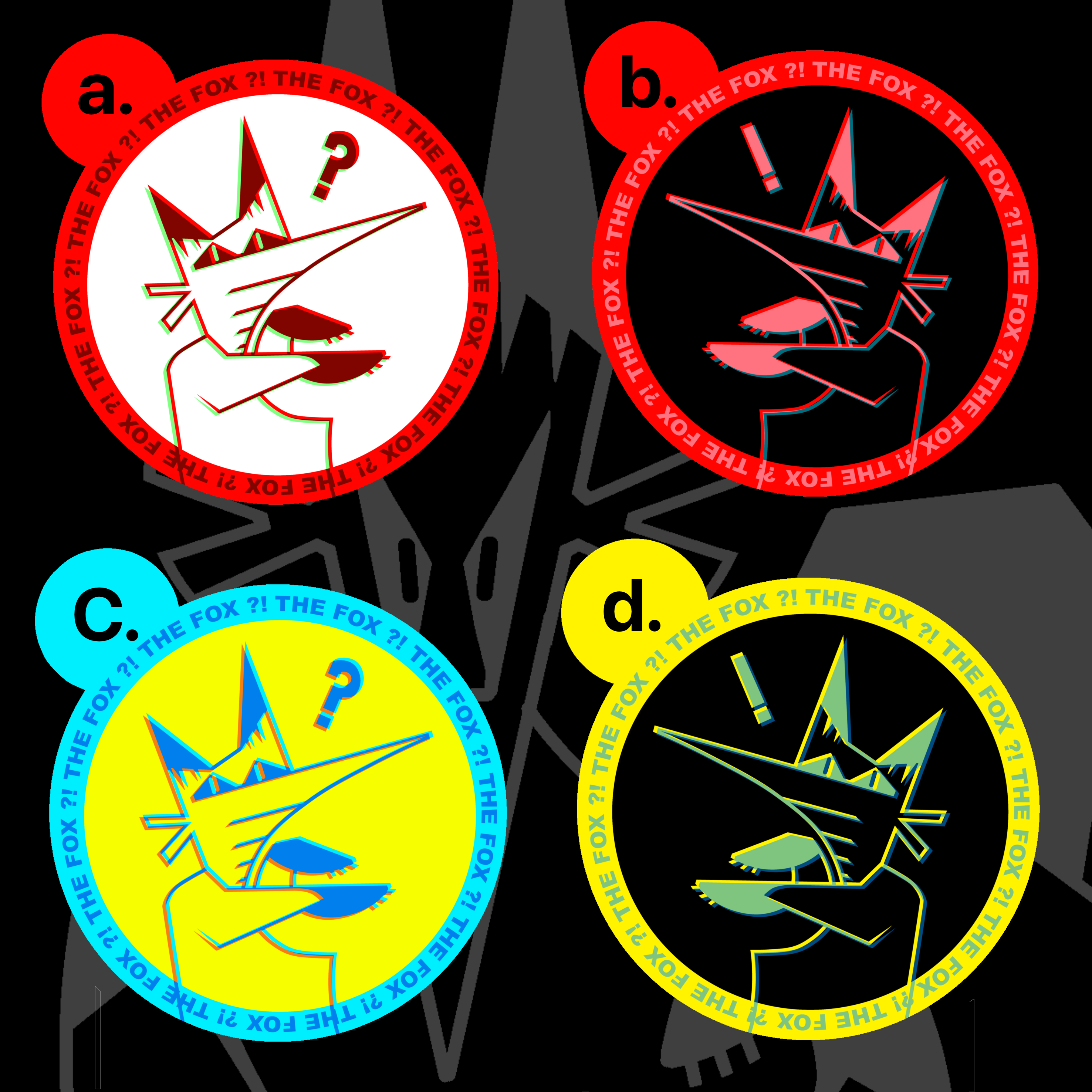 THE FOX ?! SERIES: 38mm Pin Badges