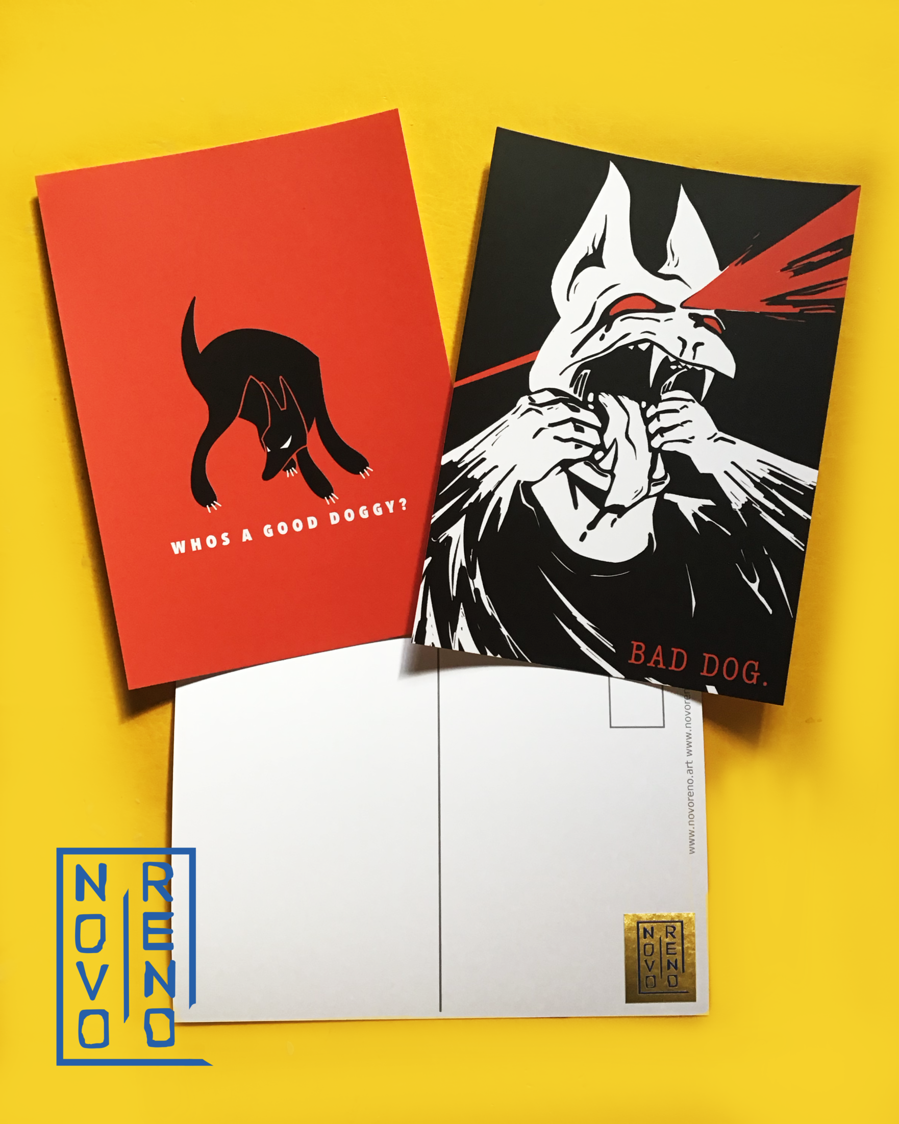 GOOD BAD DOG - A6 Postcard