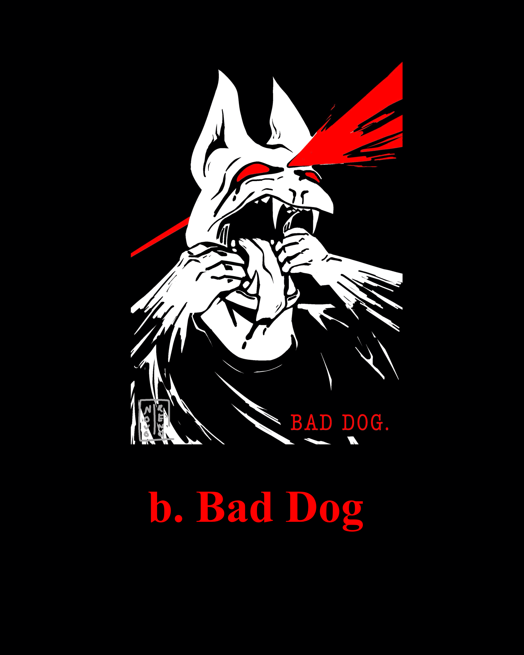 GOOD BAD DOG - A6 Postcard